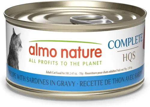 Miniatura 14 de almo nature HQS Complete CAT - Receta de atún húmedo para gatos con calabaza en salsa, comida para gatos sin granos, 9.87 onzas (paquete de 24)