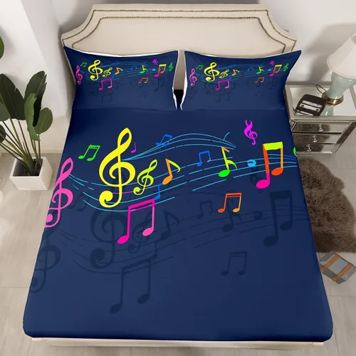 Miniatura 15 de Feelyou, juego de sábanas ajustadas con temática de construcción, niños, dinosaurios de dibujos animados, juego de ropa de cama para niños, Multi 37