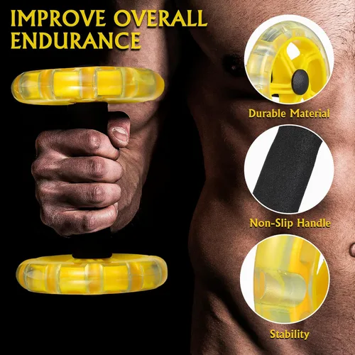 Miniatura 3 de Dual-wheel Ab Roller for Core Strengthening with Non-slip Handles Lightweight Fitness Roller for Men and Women Portable Exercise Equipment to Burn