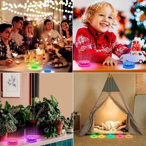 Miniatura 7 de LOFTEK Luces LED sumergibles con control remoto, 13 luces LED de piscina para piscinas enterradas y sobre el suelo con imanes y ventosas, 16 luces