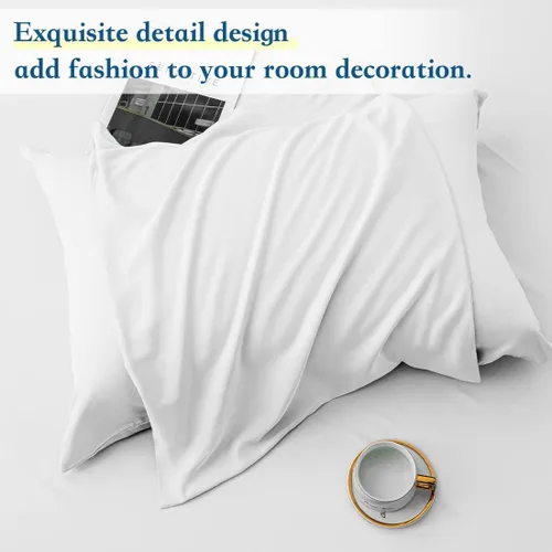 Miniatura 4 de Juego de sábanas de algodón de 600 hilos tamaño Queen dividido para base de cama ajustable, juego de sábanas de 4 piezas con bolsillo profundo