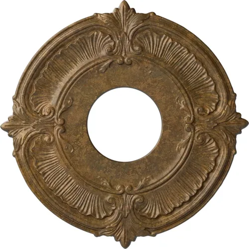 Miniatura 39 de Ekena Millwork CM12ATCGS Medallón de Techo Attica (Se Adapta a Doseles de hasta 3 1/2"), Pátina Verde Cobre Pintada a Mano