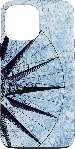 Miniatura 23 de Funda para iPhone 14 Plus con mapas náuticos, estilo vintage, diseño de mapas oceánicos, capitán de barco