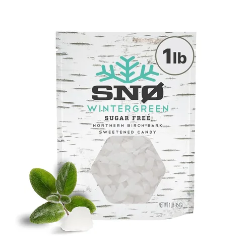 Miniatura 16 de SNØ - Chips de caramelo de xilitol de menta piperita Apoyo para la salud oral Xilitol de abedul puro Sin azúcar, bajo en carbohidratos, apto