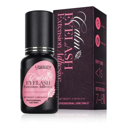 Miniatura 11 de LASHVIEW - Pegamento para extensiones de pestañas, 0.3 seg de secado rápido, permanencia de 6-8 semanas, adhesivo negro profesional, pegamento