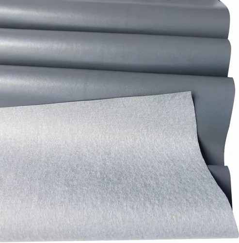 Miniatura 6 de Cueros Cuero sintético vegano suave gris 1 yarda (36 pulgadas x 56 pulgadas de ancho) cortado por yarda Napa sintética de 0.031 in Tapicería