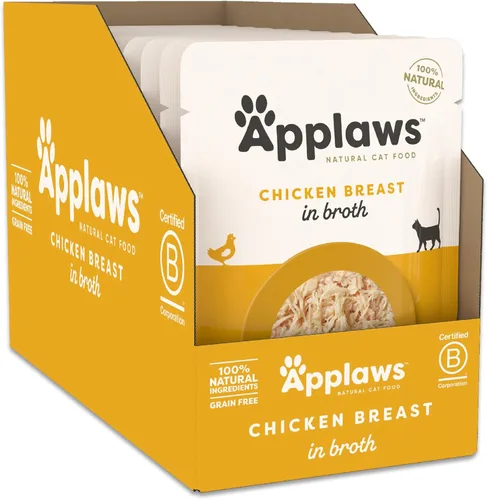 Miniatura 13 de Applaws Alimento húmedo natural para gatos en caldo, ingredientes limitados y naturales, alto en proteínas sin aditivos artificiales, filete