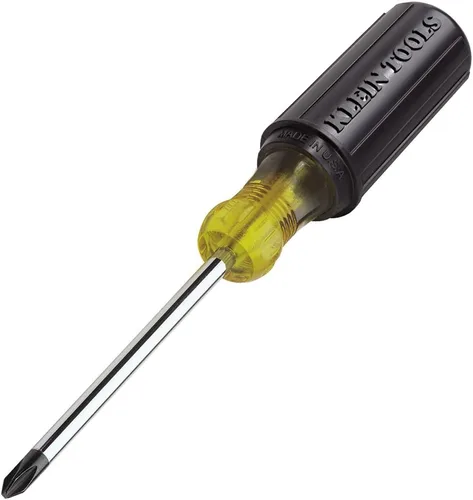 Miniatura 4 de Klein Tools Destornillador 603-4, fabricado en Estados Unidos, punta Phillips #2, agarre de cojín, destornillador electricista mecanizado