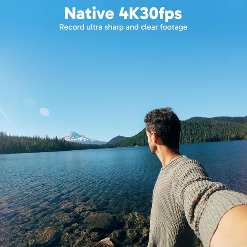 Miniatura 2 de AKASO V50X. Cámara de acción WiFi nativa 4K30fps con pantalla táctil EIS 4X Zoom, resistente al agua hasta 40 metros, soporte para cámara