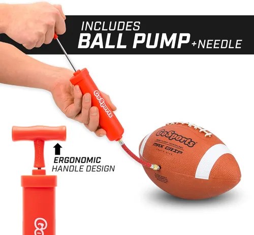 Miniatura 4 de GoSports Rubber Footballs - 6 Pack of Youth Size Balls with Pump & Carrying Bag