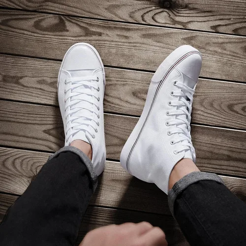 Miniatura 55 de ZGR Tenis de lona para hombre, con cordones, clásicos, casuales, para caminar