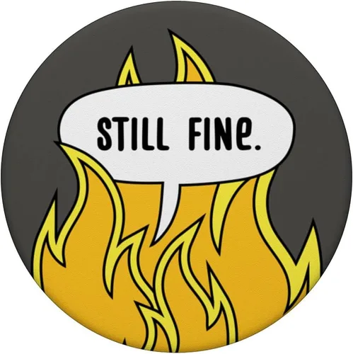 Miniatura 3 de Ironic This Is Fine Still Fine Dog Fire Meme PopSockets intercambiables PopGrip