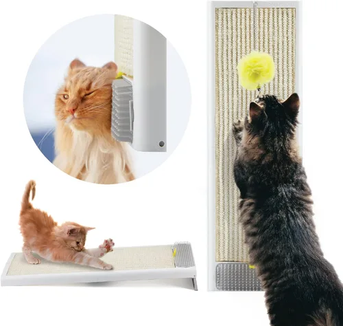 SVD.PET Poste rascador para gatos, almohadilla de sisal natural para gatos, rascador de gatitos con almohadilla de sisal natural reemplazable y