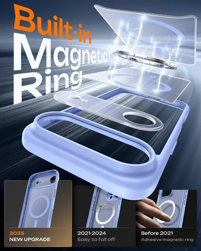 Miniatura 336 de TOCOL Funda para iPhone 11, compatible con Magsafe, protección completa de cámara, imanes integrados, protección contra caídas, funda translúcida