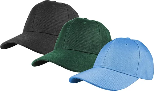 Miniatura 36 de Gelante - Gorra lisa de béisbol ajustable con correa trasera (3 unidades)