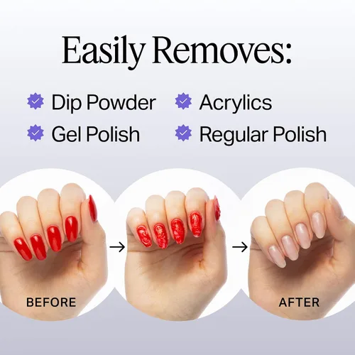 Miniatura 2 de Nailboo Removedor de Esmalte de Uñas 100% Acetona, Removedor de Esmalte en Gel para Uñas, Removedor de Esmalte de Acetona Pura y Polvo Dip, Remoción