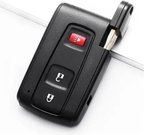 Miniatura 9 de Funda de llave para Toyota Prius 2004 2005 2006 2007 2008 2009, llave remota de entrada sin llave inteligente de reemplazo para logo plateado, P/N
