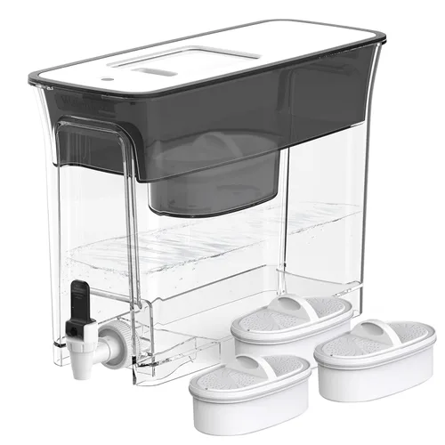 Miniatura 12 de Waterdrop Slim - Dispensador de filtro de agua alcalina, 35 tazas, gran capacidad, 100 galones de larga duración, filtración más rápida, reduce