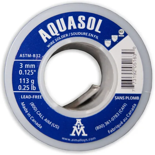 Miniatura 4 de AIM Soldadura de fontanería sin plomo, con plata, 0.125 pulgadas de diámetro, carrete de 1/4 libra