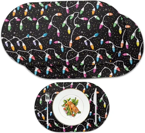 Miniatura 58 de Ghost Placemats Set of 2 Wipeable Faux Leather 12X18 Inch Waterproof Non-Slip Mats Spooky Table Decor Heat Resistant for Scary Dinner Party Fantasma