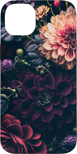Miniatura 15 de Dahlia Flower Moody Dark Floral Pink and Purple Pattern Case for iPhone 17