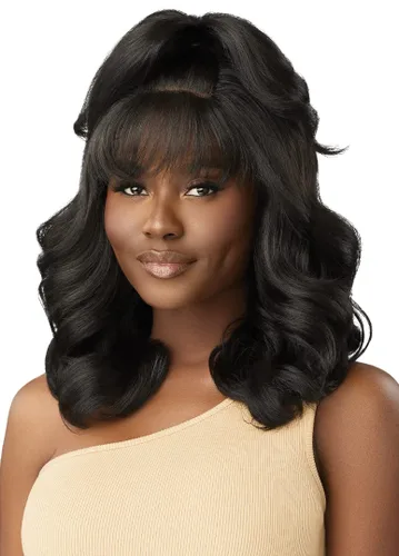 Miniatura 4 de Outre Peluca con encaje frontal - Línea de cabello perfecta 13X4 - Imani (Marrón oscuro 2)
