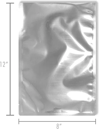Miniatura 2 de PackFreshUSA: Bolsas herméticas de Mylar de cuarto de galón (8 x 12 pulgadas) para almacenamiento de alimentos a largo plazo, grosor estándar
