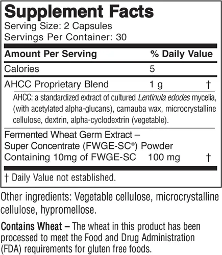 Miniatura 2 de American BioSciences ImmPower Plus, AHCC y suplemento de hierbas de extracto de germen de trigo fermentado, 550 mg por cápsula para apoyo