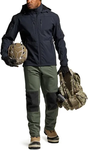 Miniatura 3 de CQR - Pantalones tácticos de invierno para hombre, diseño térmico tipo cargo con forro de vellón para exteriores, esquí, nieve y senderismo