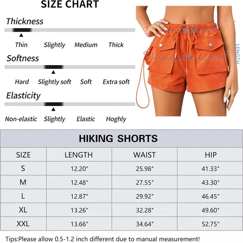 Miniatura 5 de FMEYOA Pantalones cargo de secado rápido para mujer, con cordón elástico, cintura baja, pantalones de senderismo con múltiples bolsillos Jogger Y2K