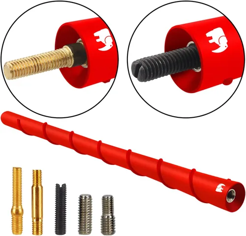 Miniatura 5 de ONE250 Antena flexible en espiral de 8 pulgadas, compatible con Nissan - Frontier (1998-2021), Titan (2004-2023), Rogue (2008-2021), Pathfinder Rojo