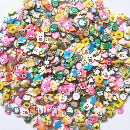 1.41 oz Mini Animales Fimo Rebanadas de Polímero Adultos Uñas Rebanadas de Arte Suministros de Diseño DIY Artesanía (Animales)