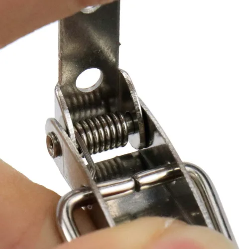 Miniatura 3 de Pestillo de palanca de resorte mini tamaño Pestillo de caja de herramientas de 44mm/1.73" de longitud - Paquete de 10