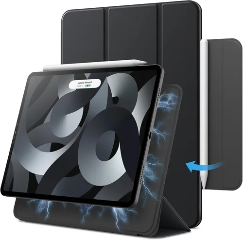JETech Funda magnética para iPad Air de 11 pulgadas M3/M2 (2025/2024), iPad Air 5/4 (2022/2020 5ª/4ª 10.9 pulgadas), iPad Pro 11 (2018), Negro