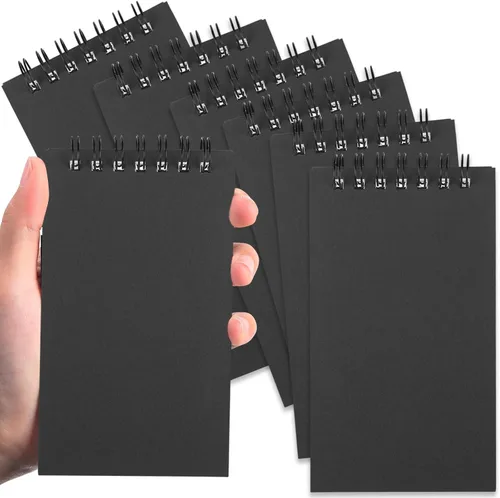 Miniatura 24 de Tenceur 100 piezas de cuadernos de bolsillo pequeños a granel, 3 x 5 pulgadas, cuadernos de notas en espiral mini con tapa superior, cuadernos