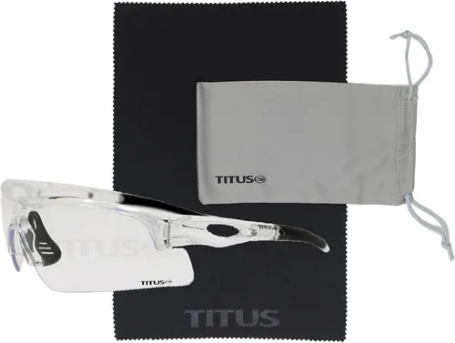 Miniatura 43 de TITUS G20 Gafas de seguridad para todos los deportes, protección para motocicletas, compatibles con ANSI Z87+ Marco negro - Lente ahumado - Con bolsa