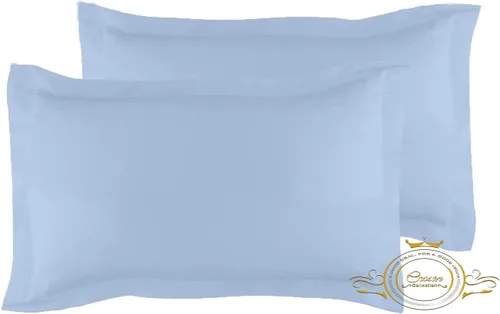 Miniatura 27 de Crown Collection Juego de 2 fundas de almohada estándar de 20 x 26 pulgadas, hipoalergénicas de 600 hilos, 100% algodón egipcio, fundas de almohada