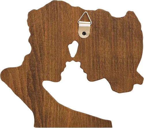 Miniatura 2 de BGCOPPER Estatua de madera para pareja, esculturas abstractas de pareja para decoración del hogar, regalo de mujer para aniversario, boda