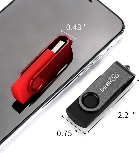 Miniatura 5 de Memoria USB 2.0 de 64 GB, unidades flash USB 2.0 de 64 GB, colores mezclados: negro y verde