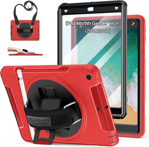Miniatura 13 de Funda para iPad de 6ª/5ª generación de 9.7 pulgadas: Funda de TPU para iPad 9.7 (2018/2017) y iPad Air 2 de 9.7" con protector de pantalla - Soporte