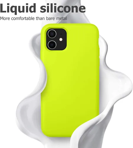 Miniatura 4 de JELE Funda a prueba de golpes diseñada para iPhone 11, funda de teléfono de silicona líquida con [forro de microfibra suave antiarañazos]