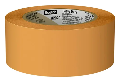 Miniatura 3 de Scotch Cinta de enmascarar para pintores de alta resistencia, 3 rollos, 4,78 cm x 54,99 m, para uso en vinilo, alfombra, metal y plástico, cinta