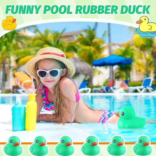 Miniatura 3 de Honoson Pato de Goma Gigante de 6.89 Pulgadas Pato de Goma Grande Patito Grande Juguete de Baño con Sonido Chirriante para Verano Baby Shower Fiesta