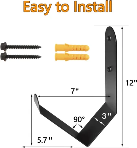 Miniatura 4 de Yuleimy Gancho de almacenamiento de cuerda de batalla, soporte de pared resistente para cuerdas de entrenamiento, soporte de acero grande