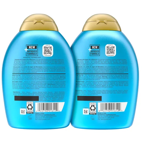 Miniatura 7 de OGX Renewing + Argan Oil of Morocco - Juego de champú y acondicionador reparador de daños que ayuda a fortalecer y reparar el cabello seco y dañado