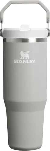 Miniatura 25 de Stanley IceFlow - Vaso con pajilla abatible con asa, de 20 onzas, tapa giratoria y popote abatible, botella de agua resistente a fugas, acero