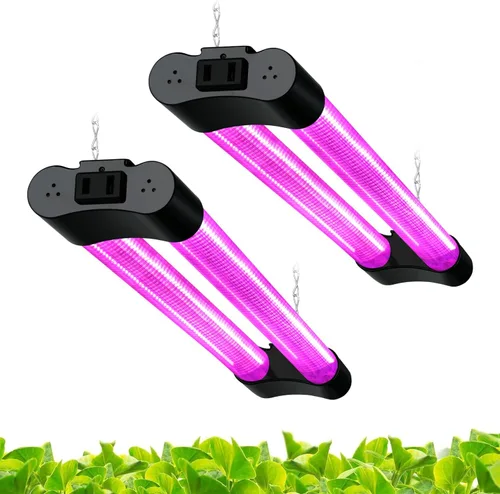 Miniatura 11 de Hlite Paquete de 4 luces LED de cultivo de 16 pulgadas, luces de cultivo enlazables para plantas de interior, luces de plantas de espectro completo