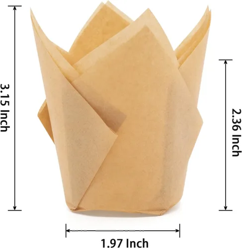 Miniatura 2 de 100 moldes para hornear muffins naturales, soportes de alta calidad para hornear, envoltorios de cupcakes, panadería de Navidad, para bodas