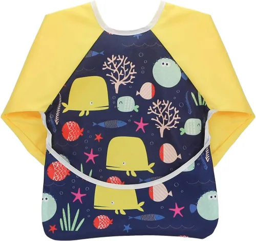 Miniatura 13 de Babero impermeable con mangas y bolsillo, 6-24 meses