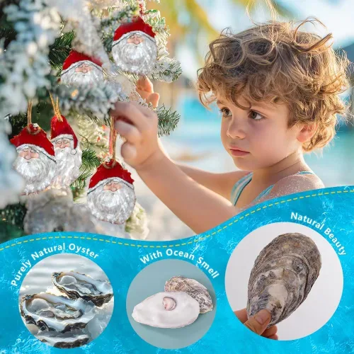 Miniatura 5 de Concha de ostra grande de 3 a 4 pulgadas para manualidades, 15 conchas de ostras naturales reales a granel para decoración del hogar, decoración